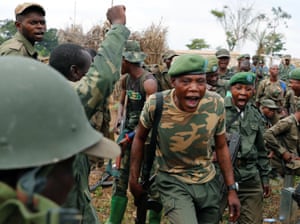 Government soldiers in Kimbau, the Democratic Republic of Congo