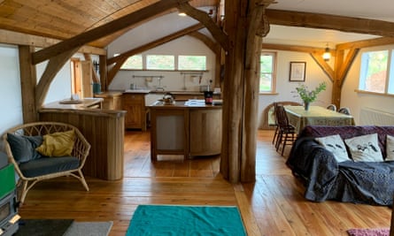 Cosy cabin accommodation on Auchgoyle Farm.