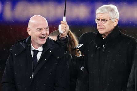 Gianni Infantino (left) and Arsène Wenger