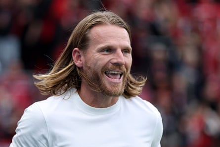 Eugen Polanski cracks a smile at full time