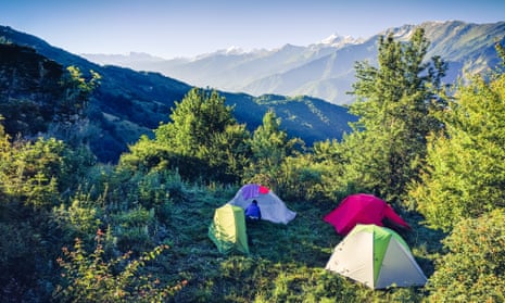 Trailbuilders camping at Upper Svaneti