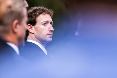 Mark Zuckerberg looks off to the side