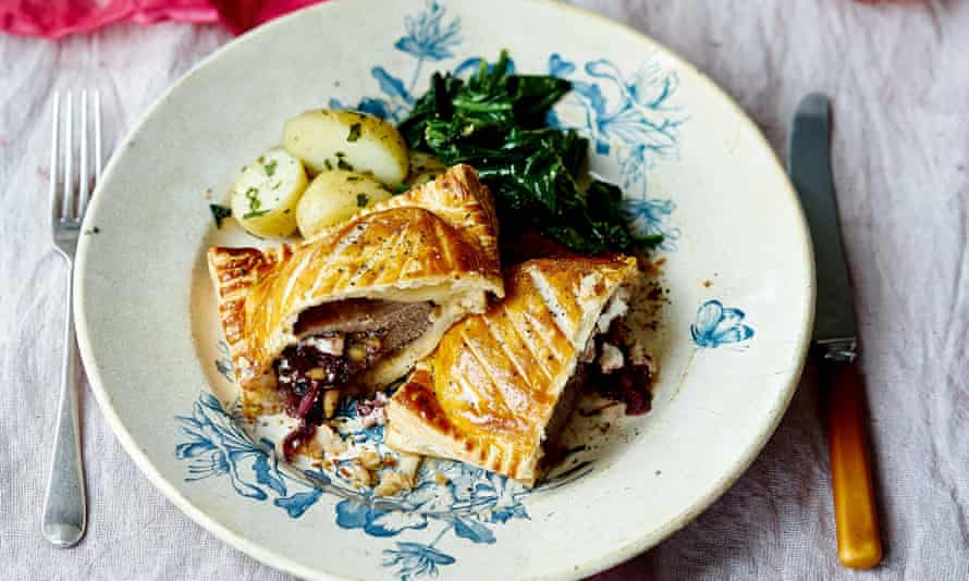 Lamb wellington with feta and sumac by Ravinder Bhogal.