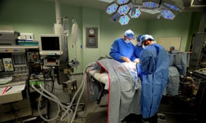 A patient undergoing surgery.