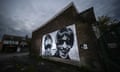 A mural depicting Liam and Noel Gallagher of Oasis.