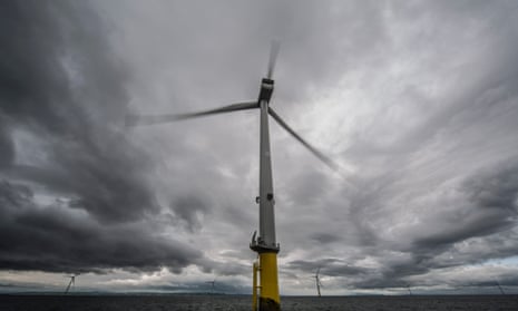 Part of a wind farm off Merseyside