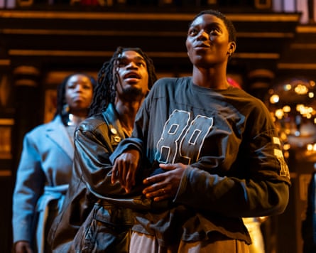 Actors standing on stage.