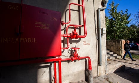 A gas panel in Chisinau, Moldova