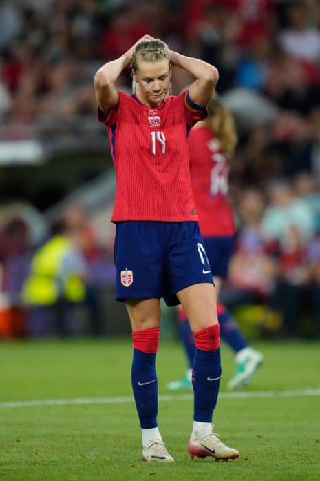 Ada Hegerberg reacts after missing a penalty