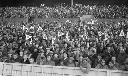 Fans watch the game at White Hart Lane.