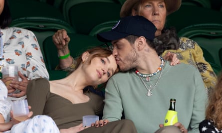 Pete Davidson at Wimbledon with Phoebe Dynevor in 2021.