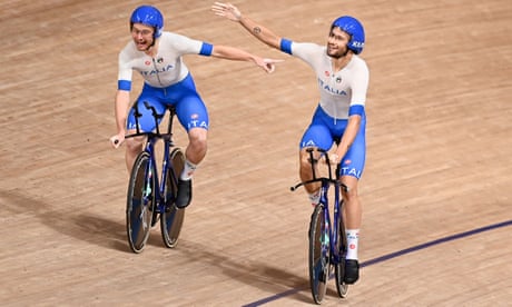 Italy win shock team pursuit gold, Jason Kenny ‘struggling’ in individual sprint