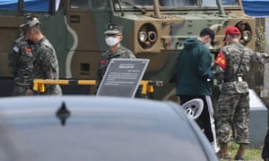 Tottenham S Son Heung Min Starts Military Service In South Korea Football The Guardian