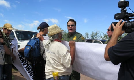 A US border patrol agent Arizona protests