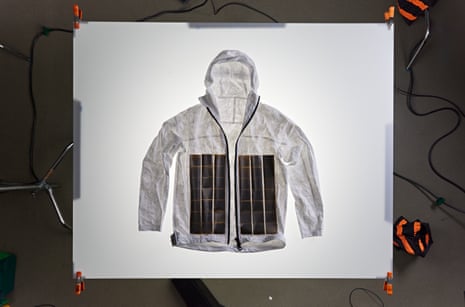 Prototype of Vollebak’s thermal camouflage jacket.