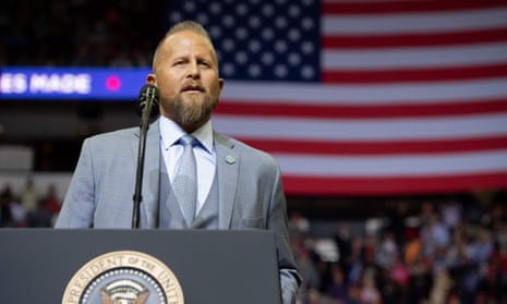Brad Parscale, pictured in Texas, will be replaced by Bill Stepien, Trump’s deputy campaign manager. 