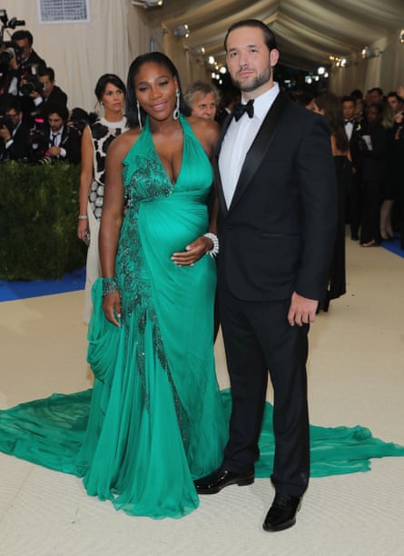 Serena Williams, who was then expecting her first child, and Alexis Ohanian at the “Rei Kawakubo/Comme des Garcons: Art Of The In-Between” Costume Institute Gala at Metropolitan Museum of Art in May 2017.