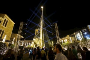 Byblos, north of Beirut in the Lebanon opted for an abstract gold tree