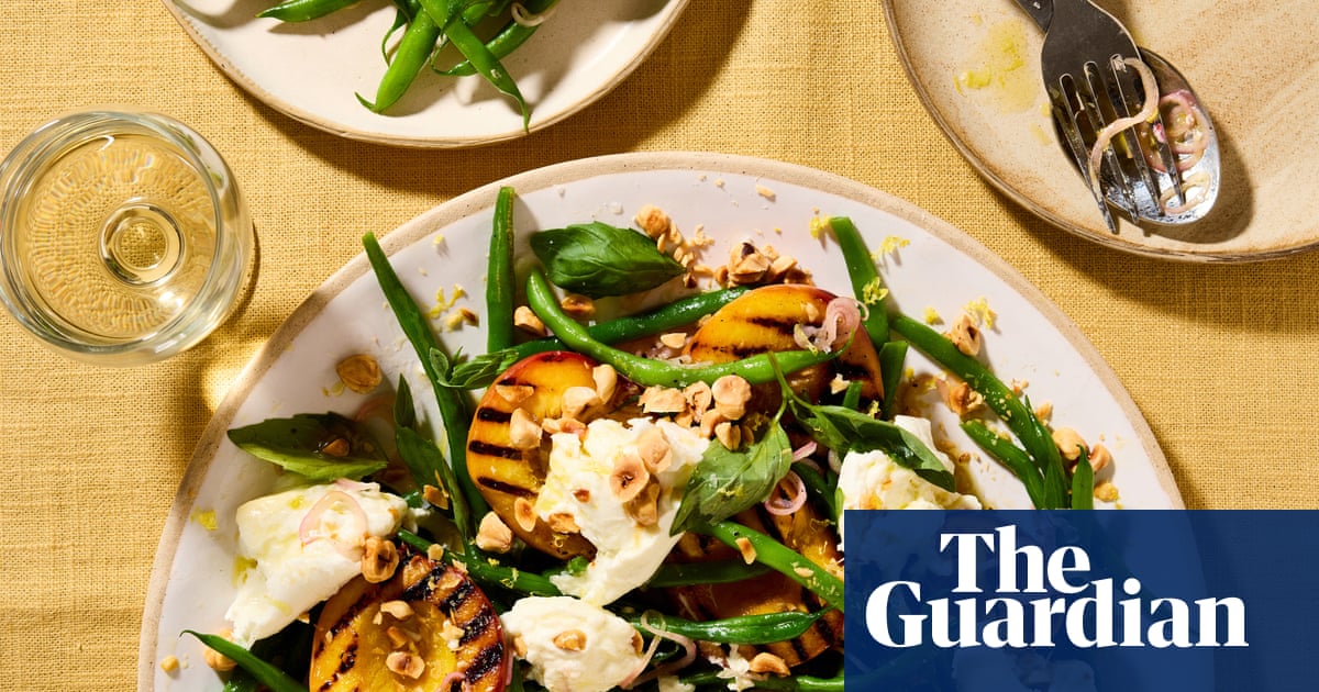 Angela Hartnett’s Italian summer recipes: grilled peaches, green beans and mozzarella, and gnudi in tomato sauce