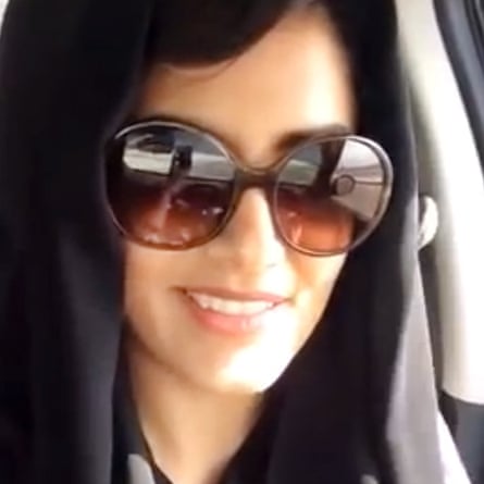 Loujain al-Hathloul, imprisoned for campaigning to lift the former ban on women driving and an end to male guardianship.