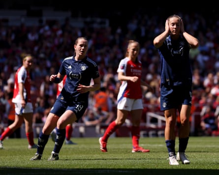 Maya Le Tissier blocks out the noise after she tucked away her penalty.