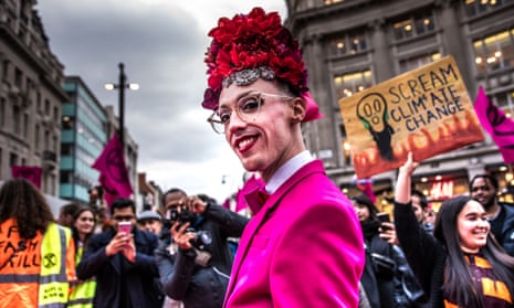 A recent Extinction Rebellion protest in Oxford Circus targeted fashion’s toll on the environment. 