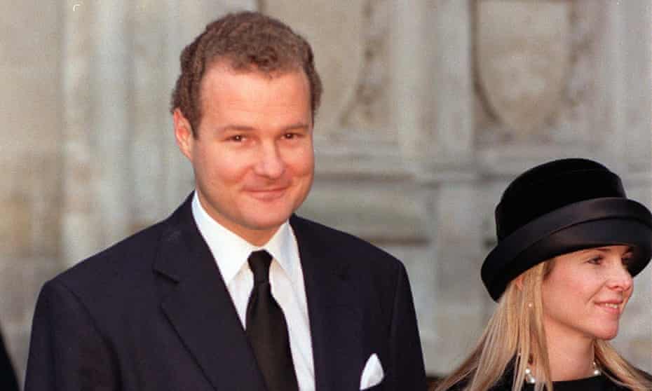 Jonathan Harmsworth with  his wife
