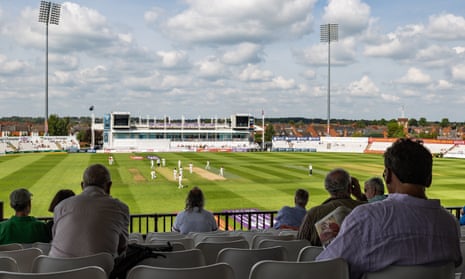 A serene scene at the County Ground, where Northamptonshire are playing Gloucestershire.