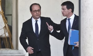 François Hollande (left) and Manuel Valls