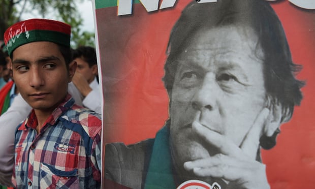 A supporter of Imran Khan’s PTI party in Islamabad, July 2018