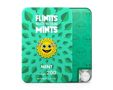 Flintts Mints mint flavour tin.