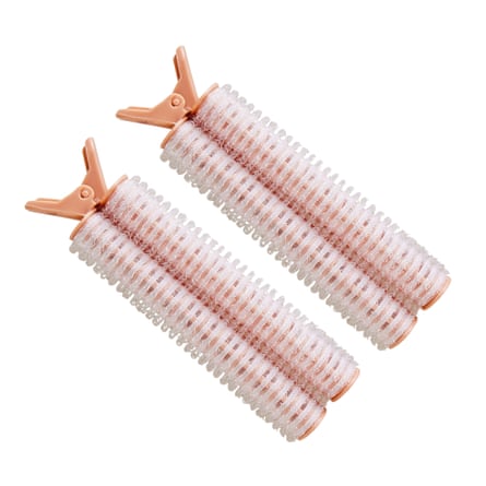 2 pink roller clips