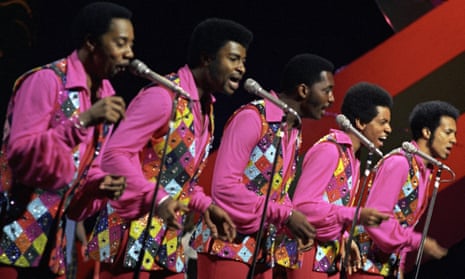 Dennis Edwards, second left, and the Temptations on Top of the Pops in 1972.