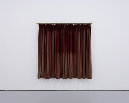 Ghislaine Maxwell’s old curtains (Grey Unpleasant Land) at Spike Island in Bristol in 2024.