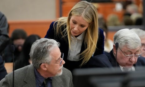 Gwyneth Paltrow and Terry Sanderson following the reading of the verdict in March
