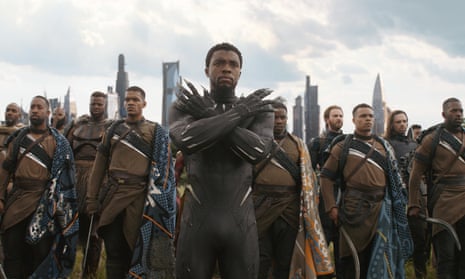 Chadwick Boseman as Black Panther, from the fictional country of Wakanda in Marvel films.