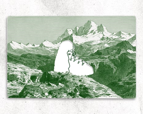 A single Koflach boot against an illustration of Everest.