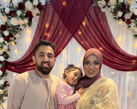 Akeel Nanabawa, his wife, Hannaa, and their four-year-old daughter, Sara