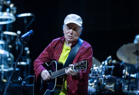 Paul Simon performing at Liverpool Arena.