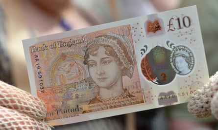 Jane Austen features on the new £10 note.