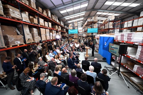 Rishi Sunak speaking at the launch of the Welsh Conservatives’s manifesto.