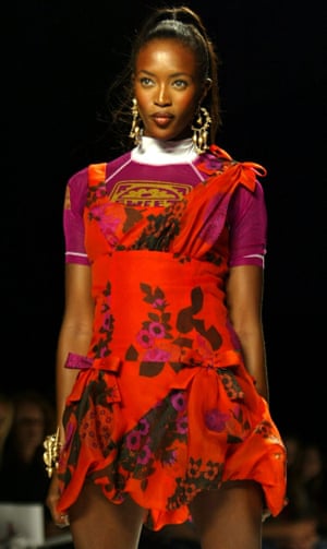 Naomi Campbell at an Anna Sui show, New York fashion week, 2003.