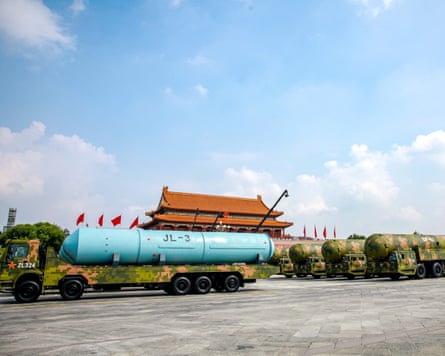 China’s JL-3 submarine-launched ICBMs alongside the land-based DF-61s.