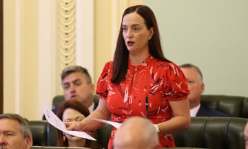 Brittany Lauga speaks during question time at Queensland Parliament, in Brisbane