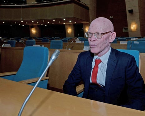 Overstone Kondowe in Malawi’s parliament in Lilongwe after being sworn in as an MP. He calls himself ‘an overambitious person – that’s why I had the courage to contest.’