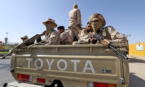 Forces loyal to Abdul Hamid Dbeibah in Tripoli on Tuesday following the withdrawal of fighters backing Fathi Bashagha.