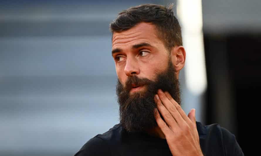 Benoît Paire at the Madrid Open. He has lost 20 of his past 23 matches, four of them by retiring, but is still ranked No 40 in the world.