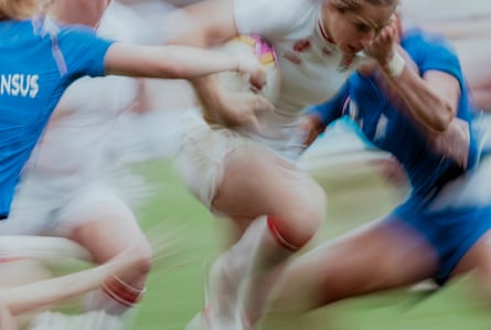 Abby Dow of England makes a break