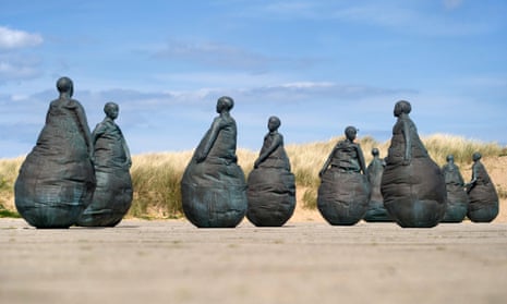 Nine bronze statues, South Shields.