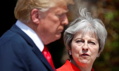 Donald Trump and Theresa May at Chequers